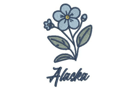Alaska Flower Embroidery