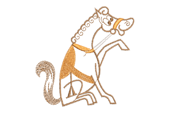 Cartoon Horse Embroidery Design