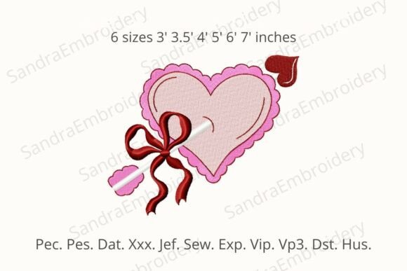 Cute Cupid Valentine Embroidery Design