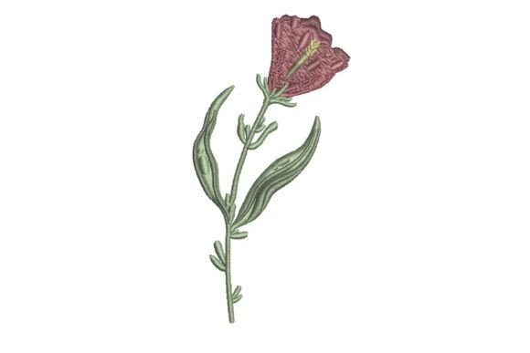 Mauve Wildflower Embroidery