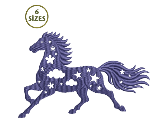 Night Horse Embroidery Design