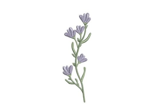 Periwinkle Wildflower Embroidery