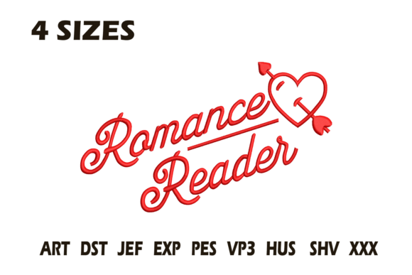 Romance Reader Embroidery Design