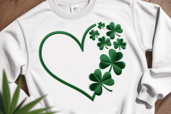 Shamrock Heart Embroidery Design